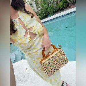 Tie-Dye Cutout Maxi Dress